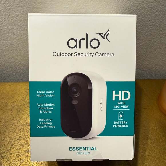 Arlo Essential HD Outdoor Security Camera 3rd Gen Battery Powered Wireless Came